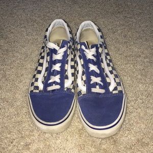 Blue checkered vans